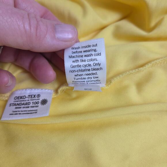 LC Lauren Conrad Modern Wrap Mini Dress Flutter Sleeve Medium Butter Yellow - Picture 11 of 11